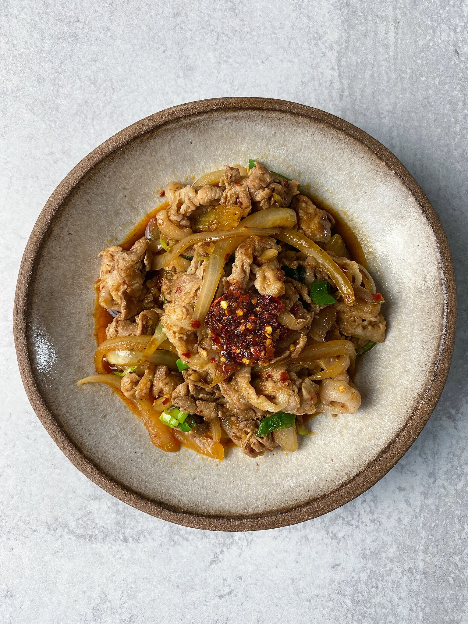 Stir Fried Spicy Pork Belly